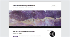 Desktop Screenshot of klassisch-homoeopathisch.de