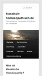 Mobile Screenshot of klassisch-homoeopathisch.de